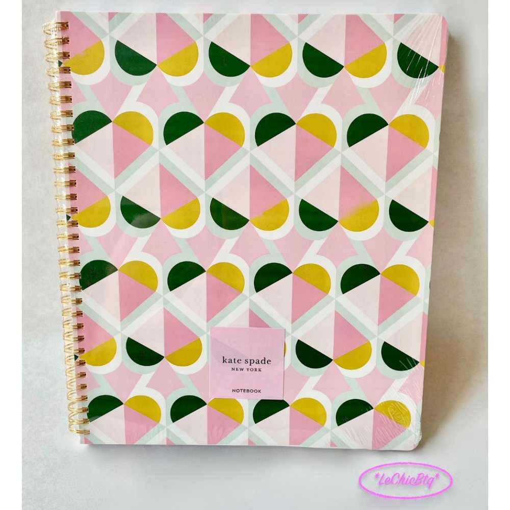 Kate Spade GEO SPADE Large Spiral Notebook NWT!